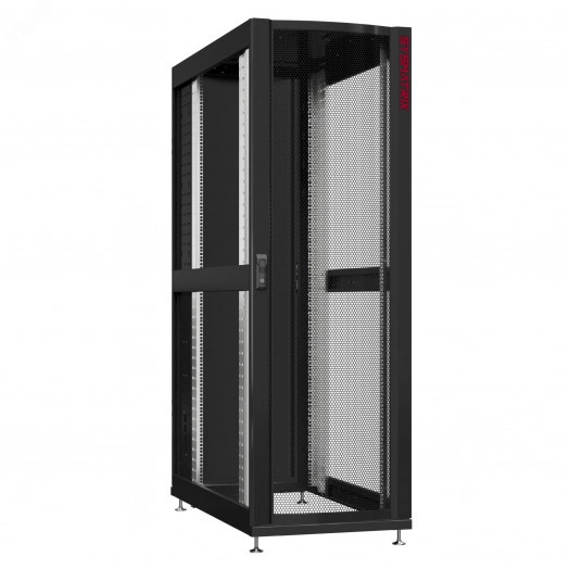 Шкаф серверный 42U 600х1070 передняя дверь: одностворчатая перфорированная IP20. задняя дверь: одностворчатая глухой металл IP51. боковые панели: без. цвет: черный RAL9005 