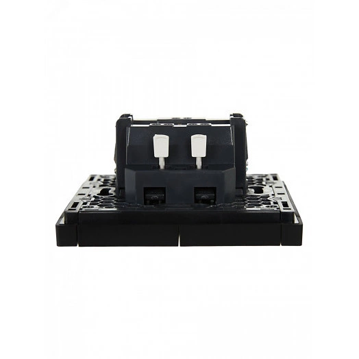 FORTE&PIANO Выключатель 2-клавишный с индикацией 10А FP106 черный IEK