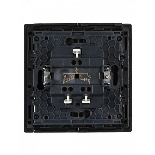 FORTE&PIANO Выключатель 2-клавишный с индикацией 10А FP106 черный IEK