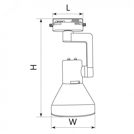 Светильник трековый на шинопровод ДПО E27 без лампы черный