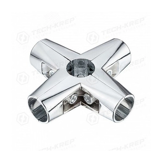 Соединитель 5-ти труб хром (1 шт) - пакет Tech-Krep