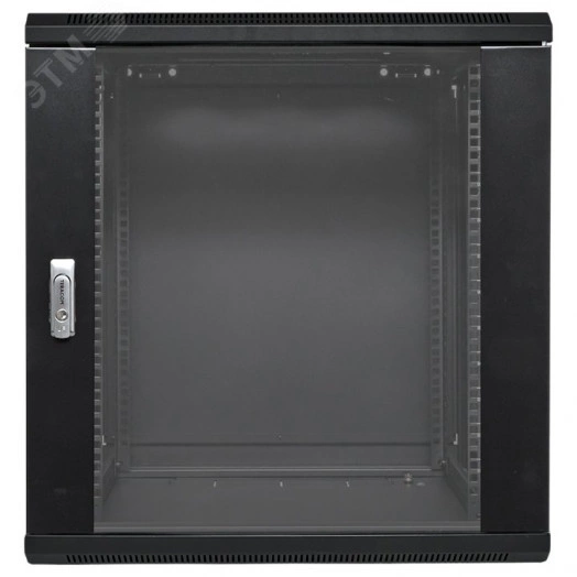 Шкаф настенный 19' TERACOM PRO 12U 600х450 мм дверь стеклянная с замком-ручкой чёрный