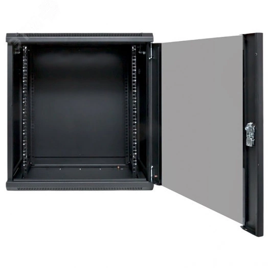 Шкаф настенный 19' TERACOM PRO 12U 600х450 мм дверь стеклянная с замком-ручкой чёрный