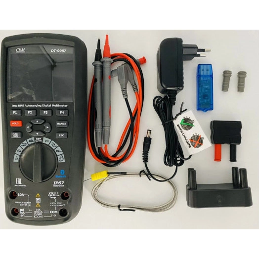 Мультиметр профессиональный промышленный True RMS с цветным ЖК-дисплеем TFT DT-9987