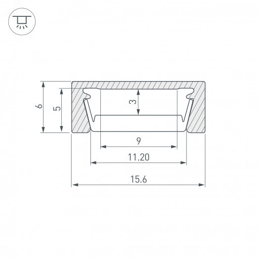 Профиль MIC-M-2000 WHITE (Алюминий)