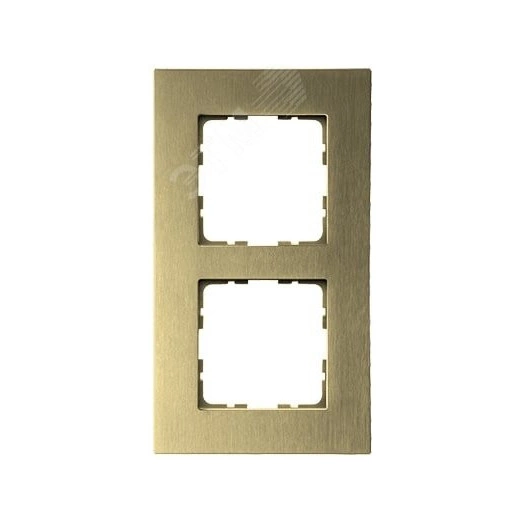 Рамка 2-постовая, алюминий Champagne Gold