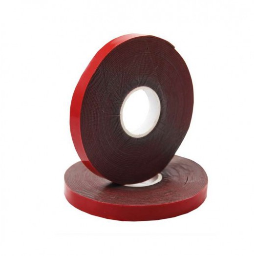 Скотч двустор. 6ммх5м красн. на серой основе Rexant 09-6006