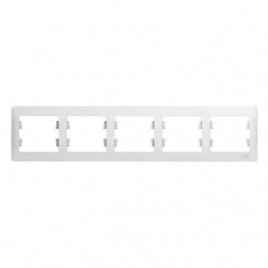 Рамка 5-м Glossa горизонт. бел. SchE GSL000105