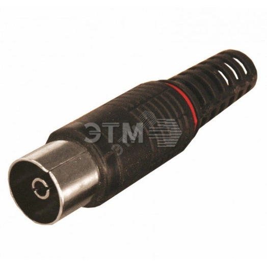 Разъем гнездо TV без пайки черный PROCONNECT