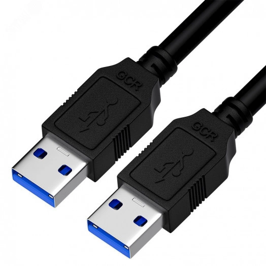Кабель USB 3.0 AM на AM, морозостойкий, 2 м., черный