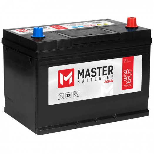 Аккумулятор автомобильный MASTER BATTERIES Asia 90Ah R+