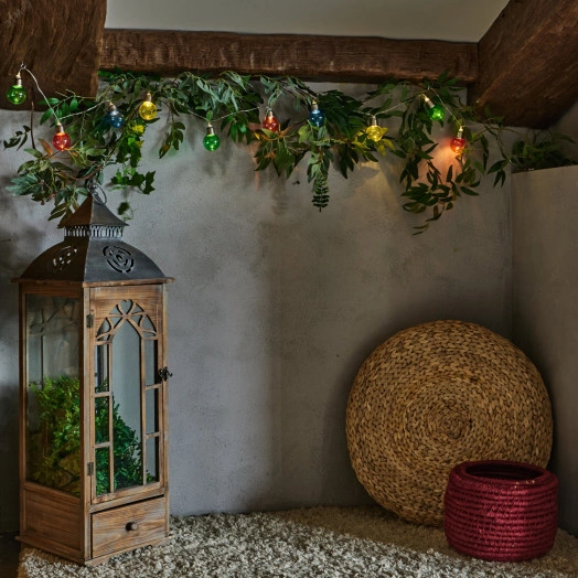 Гирлянда светодиодная Лампочки на батарейках 3AA (не в/к) 18м 10 светодиодов Разноцветный свет Провод прозрачный ULD-S1800-010/STB/3AA MULTI IP20 BULBS