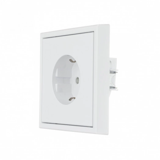 ARTGALLERY розетка с заземлением со шторками, 16А, механизм, белый