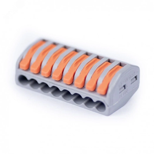 Клемма соединительная универсальная 8-ми проводная с рычагом 0.08-2.5/4.0 (1шт)