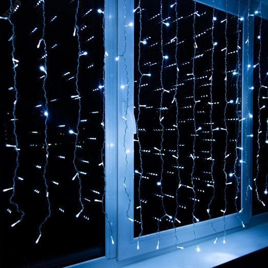 Занавес светодиодный 15х15м 100 светодиодов Провод прозрачный ULD-C1515-100/DTA WHITE IP20
