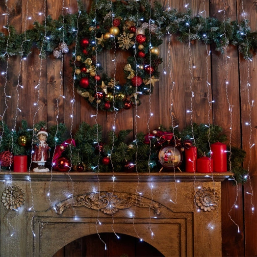 Занавес светодиодный 15х15м 100 светодиодов Провод прозрачный ULD-C1515-100/DTA WHITE IP20