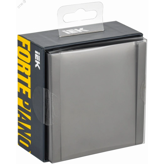 FORTE&PIANO Выключатель 1-клавишный самовозвратный 10А FP510 сталь IEK