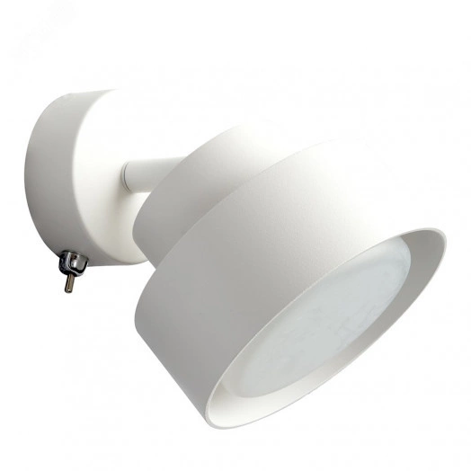 Светильник ДБО-12w GX53 без лампы наклонный с выключателем белый