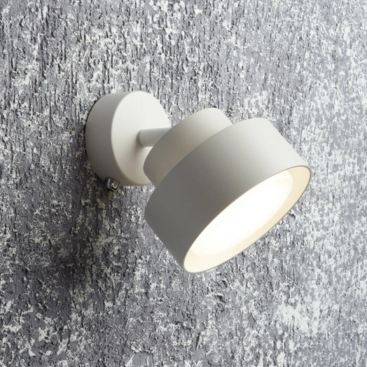 Светильник ДБО-12w GX53 без лампы наклонный с выключателем белый