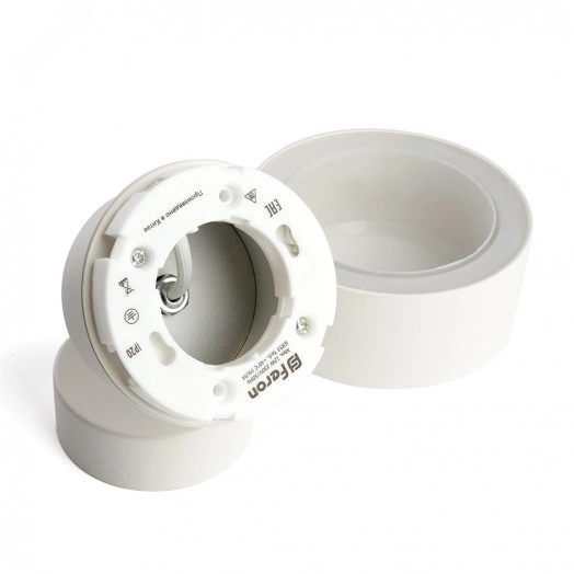 Светильник ДБО-12w GX53 без лампы наклонный с выключателем белый