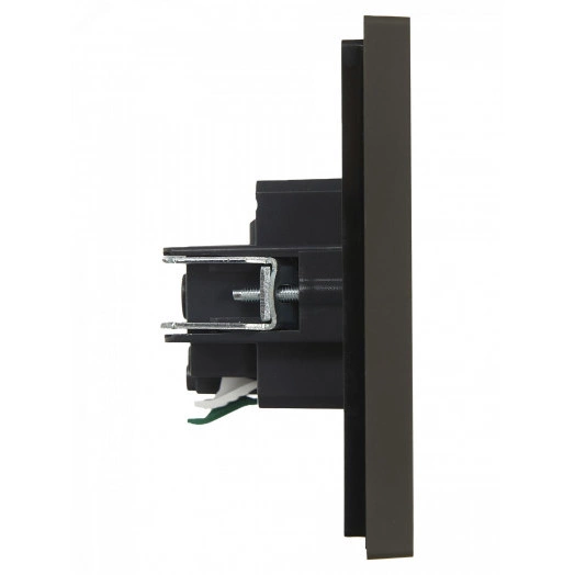 FORTE&PIANO Розетка 1-местная с заземлением с защитными шторками безвинтовое крепление 16А FP313 серый IEK