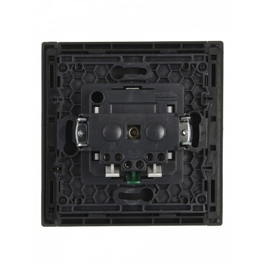 FORTE&PIANO Розетка 1-местная с заземлением с защитными шторками безвинтовое крепление 16А FP313 серый IEK