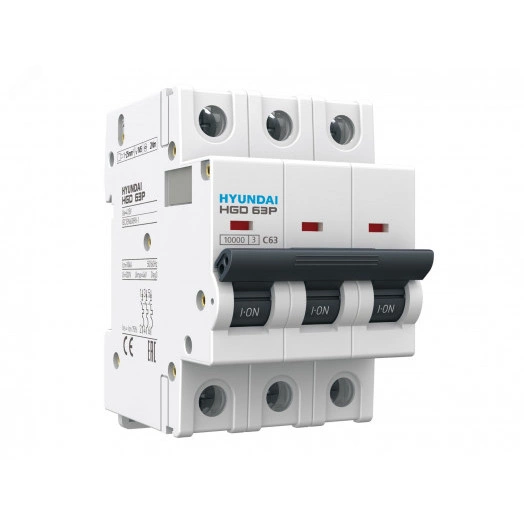 Выключатель автоматический модульный трехполюсный 2А B 10кА Standard HGD