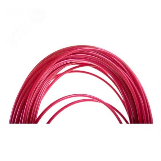 Трос стальной в ПВХ оплетке d=2.0 мм. красный (20 м)
