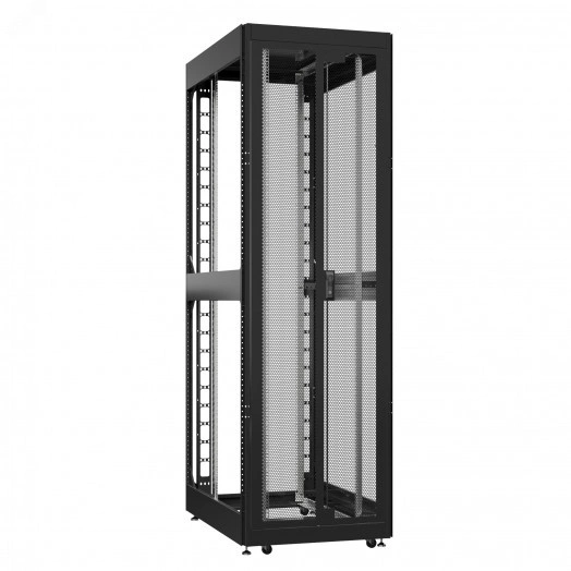 Шкаф серверный 52U 800х1200 передняя дверь: двустворчатая перфорированная IP20. задняя дверь: без. боковые панели: без. цвет: черный RAL9005 