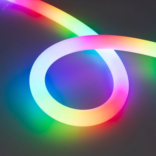 Лента герметичная SPI-MOONLIGHT-TOP-F180-D25мм 12V RGB-PX2 360deg (20 W/m, IP65, 3535, 3m, wire x1) (Вывод кабеля прямой)