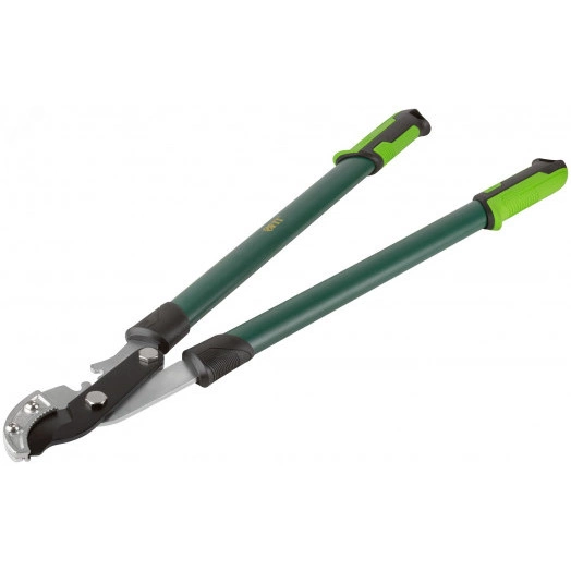 Сучкорез, тефлон. покрытие, наковальня, шестеренч. передача, стальные ручки с прорезинен. рукоятками