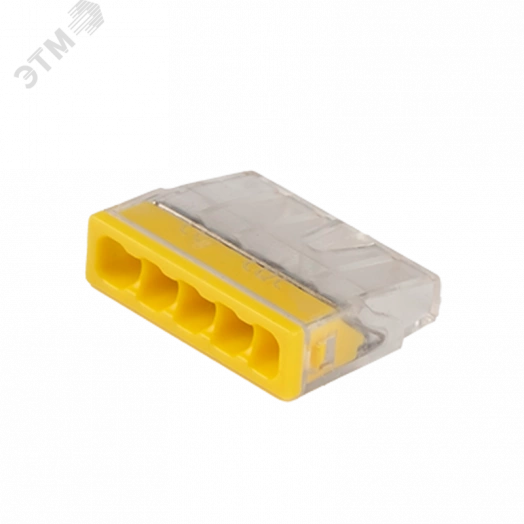 Клеммы монтажные PTC-5P 2273-205 450V 32A 0,14-4.0mm2 , 5 отверстий,  прозрачные,/ 50 шт.