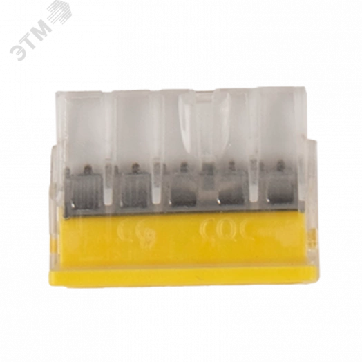 Клеммы монтажные PTC-5P 2273-205 450V 32A 0,14-4.0mm2 , 5 отверстий,  прозрачные,/ 50 шт.