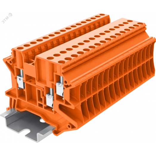 Клемма TU 1-2 винтовая, сечение 2,5 мм. кв., оранжевая