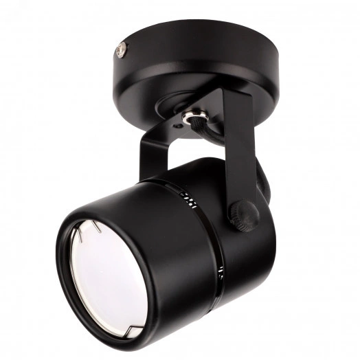 Светильник накладной, ARTON, поворотный, цилиндр, 60x60x85мм, GU10, металл, черный, 59963 0, Ritter