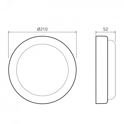 Светильник светодиодный ДБП 30 Вт 6500К 2400 лм 200-240В IP65 D210х52мм круглый Пластик ЖКХ LITE Gauss