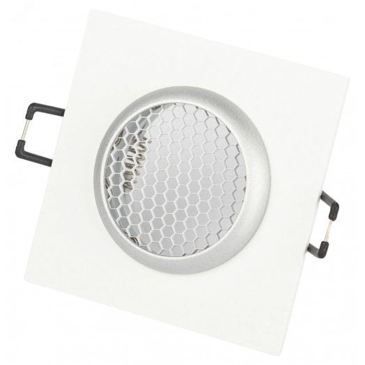 Светильник встраиваемый алюминиевый KL110 WH/SL MR16 GU5.3 белый/серебро матовый