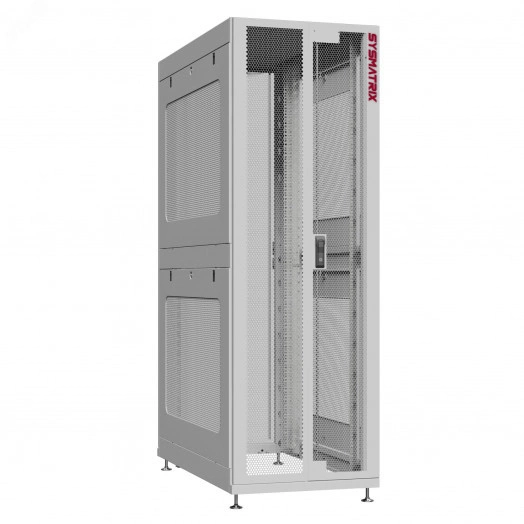 Шкаф серверный 42U 600х1200 передняя дверь: двустворчатая перфорированная IP20. задняя дверь: одностворчатая глухой металл IP51. боковые панели: перфорированные. цвет: серый RAL7035 