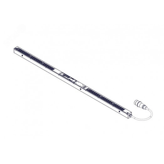 Блок распределения питания Uniprom. управляемый. 0U. 240В. 1Ф. 32A. 36xC13 6xC19. 3м кабель. IEC309