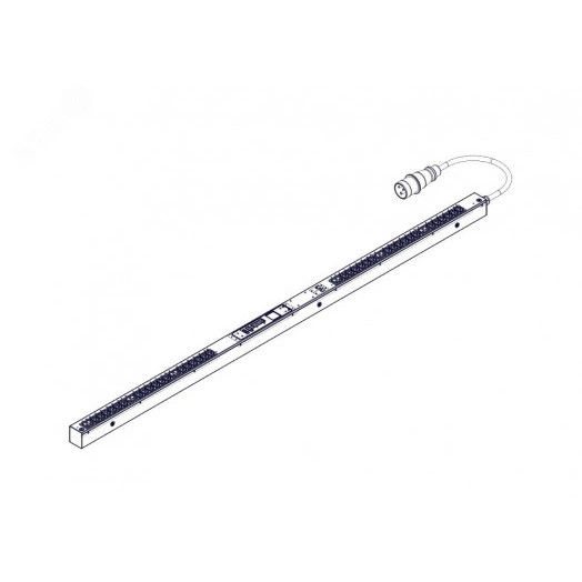 Блок распределения питания Uniprom. управляемый. 0U. 240В. 1Ф. 32A. 36xC13 6xC19. 3м кабель. IEC309