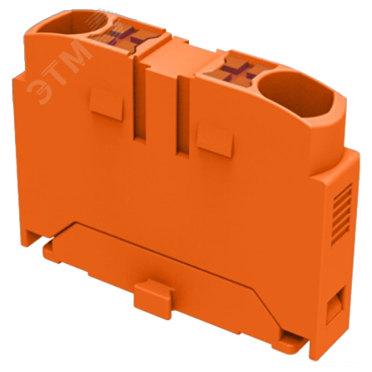 Блок распределит. TP Push-in, 2 точки подключения, сечение 2,5 мм. кв., оранжевая