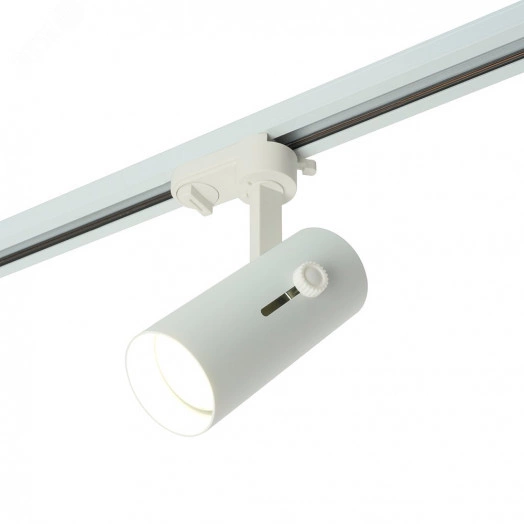 Светильник трековый на шинопровод ДПО GU10 без лампы белый с регулируемым углом освещения 45-110 гр.