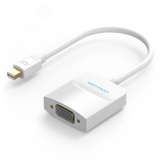 Адаптер переходник mini DisplayPort 20M на VGA 15F, 17 см., белый