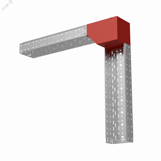 Угол верт. внеш. L 100х200 мм с разворотом трассы на 90 гр. ПЛЮС INOX304