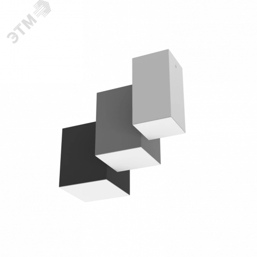 Светильник светодиодный DL-Box накладной 9Вт 3000К 120x120x170мм белый муар с рассеивателем опал DALI