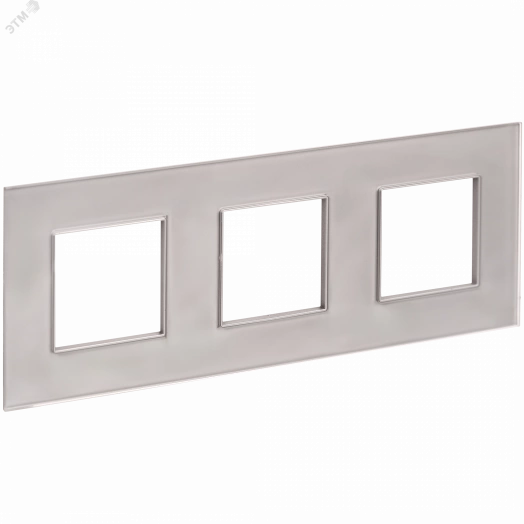 SKANDY Рамка 3-местная SK-F23Sh стекло шампань IEK