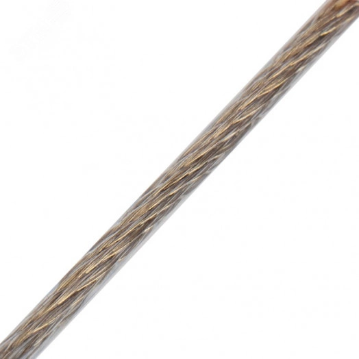 Трос стальной в ПВХ оплетке d=4.0 мм. прозрачный (20 м)