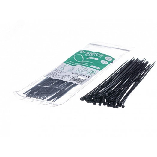 Стяжка кабельная MultiSet 200х2.5 Чёрная (100шт)