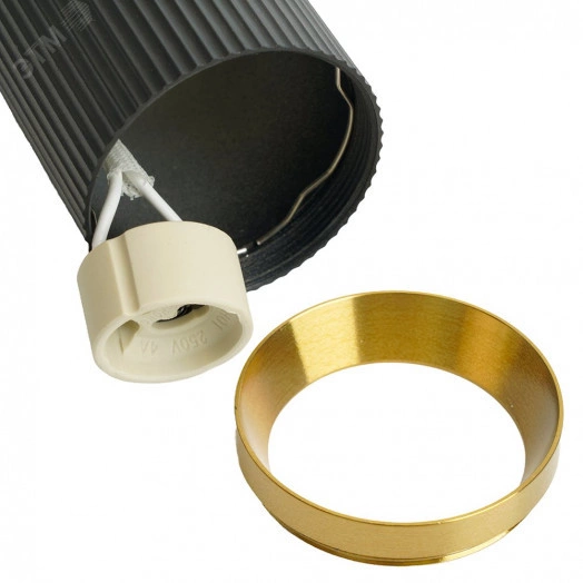 Светильник ДПО GU10 без лампы черный античное золото