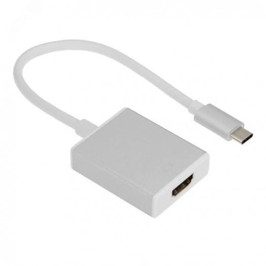 Переходник USB Type C на HDMI 19F, белый